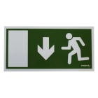 FIRESAFE - Merkintäkilpi Kidde - Poistumistie alas/suoraan