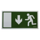 FIRESAFE - Merkintäkilpi Kidde - Poistumistie alas/suoraan