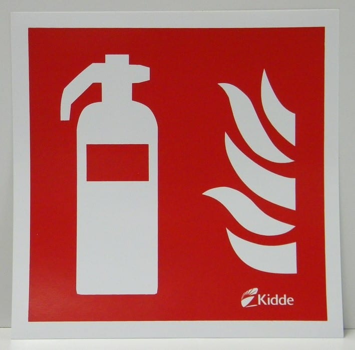 FIRESAFE - Merkintätarra - Sammutintarra 20x20