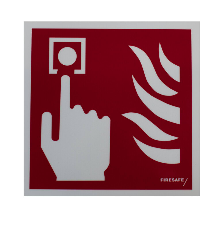 FIRESAFE - Merkintäkilpi - Paloilm.painikemerkki 20X20