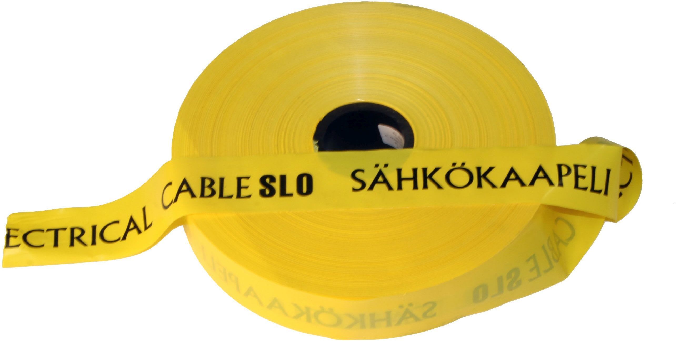 PGI - Sähkökaapelille. keltainen - Varoitusnauha 0.1x65mm. 1000m