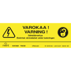RAYCHEM - Varoitustarra sähkölämmitys - LAB-ETL-SF