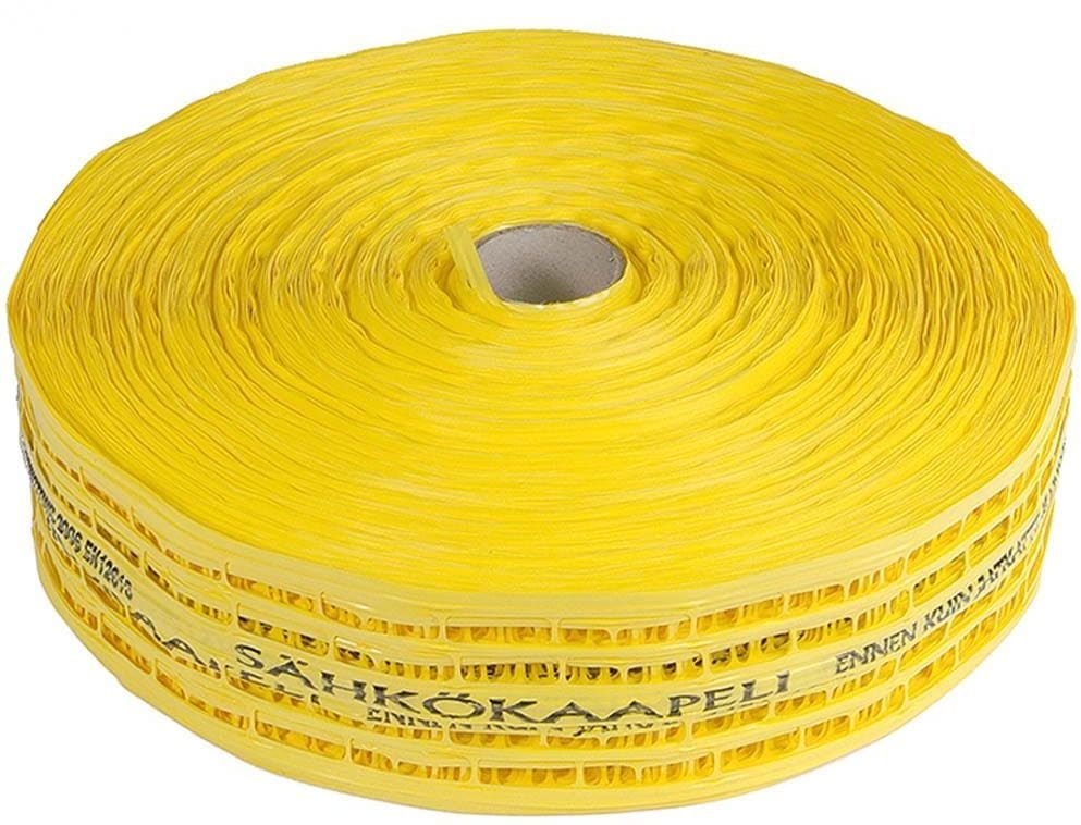 PGI - Sähkökaapelille. keltainen - Varoitusverkko 300mm. 100m