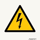 NORMIOPASTE - Tarra, kolmio sivun pituus 100 - SÄHKÖNUOLI (10kpl/ark)