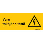 NORMIOPASTE - Muovikilpi 300x120 - VARO TAKAJÄNNITETTÄ