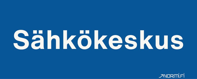 NORMIOPASTE - Alumiinikilpi 300X120 - SÄHKÖKESKUS