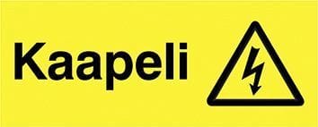 NORMIOPASTE - Alumiinikilpi 300x120 - KAAPELI