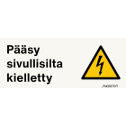 NORMIOPASTE - Alumiinikilpi 300X120 - PÄÄSY SIVUL. KIELLETTY