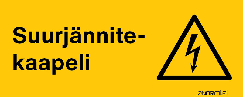 NORMIOPASTE - Alumiinikilpi 300X120 - SUURJÄNNITEKAAPELI