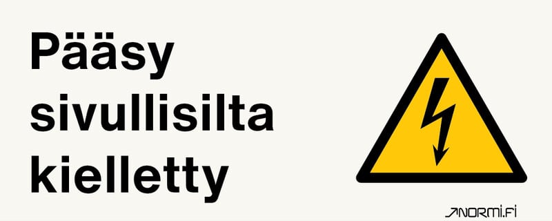 NORMIOPASTE - Muovikilpi 300X120 - PÄÄSY SIVUL.KIELLETTY