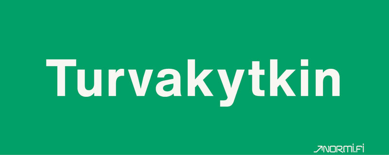 NORMIOPASTE - Muovikilpi 100x40 - TURVAKYTKIN