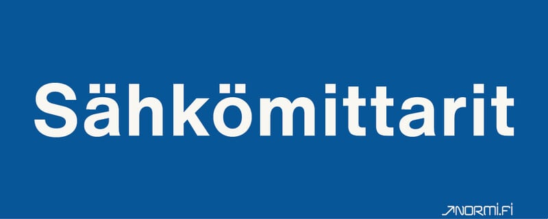 NORMIOPASTE - Muovikilpi 300X120 - SÄHKÖMITTARIT