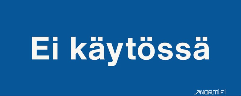NORMIOPASTE - Muovikilpi 300x120 - EI KÄYTÖSSÄ