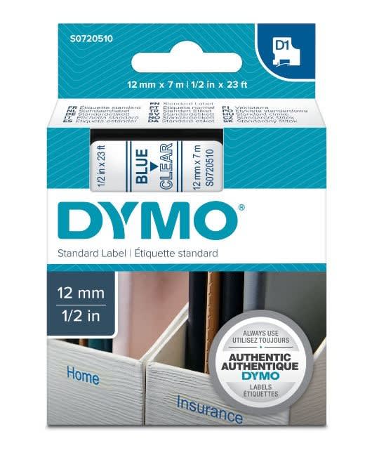 DYMO - Teippikasetti 12 mm x 7 m - SININEN/KIRKAS 45011