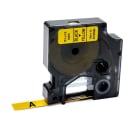 DYMO - Teippikasetti 12 mm x 7 m - MUSTA/KELTAINEN 45018