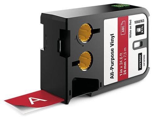 DYMO - Merkintätarra DYMO XTL - XTL 24MM WT/RD VINYL CONT TAPE
