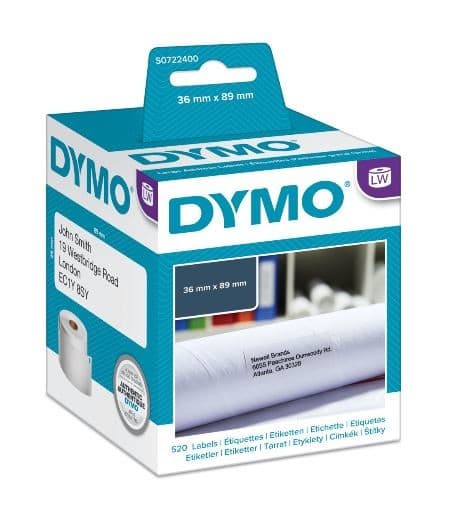 DYMO - Iso osoitetarra 2 rullaa - 99012 / 89 X 36 mm