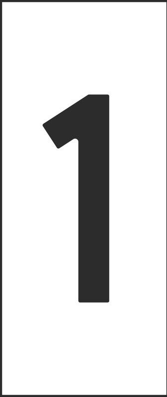 HAMMARPRODUKTER - Merkintäkilpi - NUM. 1 (KOR.25MM) (PAK=100KPL)