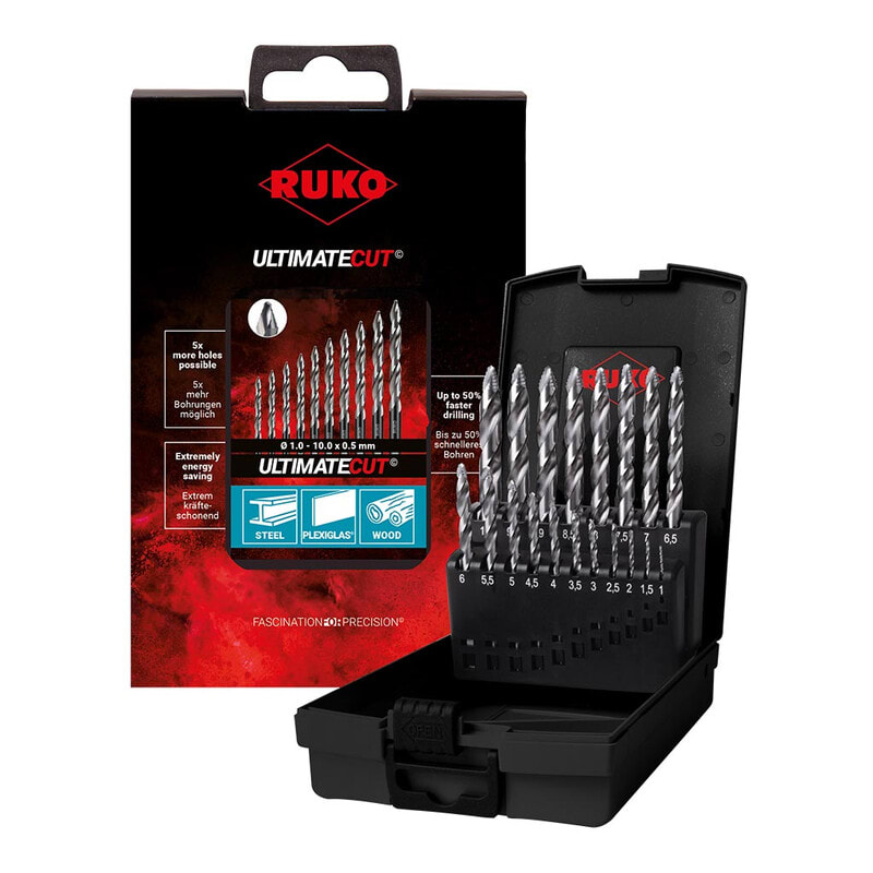 RUKO - Poranterä erikois - Kierukkaporasarja 1-10mm 19-os