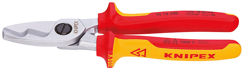 KNIPEX - Kaapelileikkuri 200mm - KNIPEX kaapelileikkuri VDE