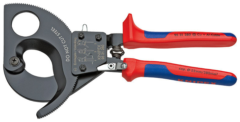KNIPEX - Kupari ja alum. kaapeleille - KNIPEX kaapelil. räikkä 280mm
