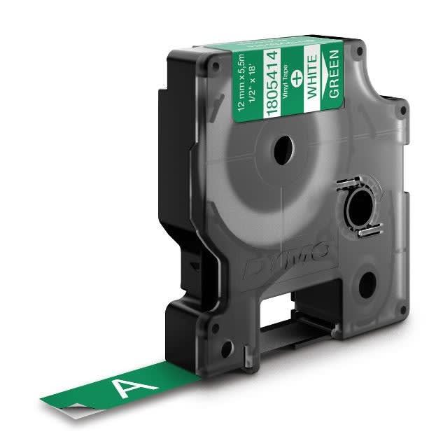 DYMO - Merkintäteippi Rhino - Rhino 12 mm vinyl w / green