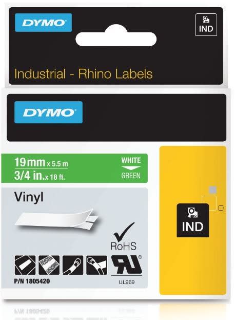 DYMO - Merkintäteippi Rhino - Rhino 19 mm vinyl w / green