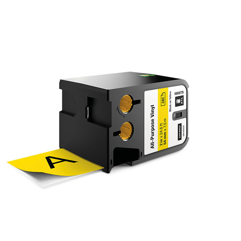 DYMO - Merkintätarra DYMO XTL - XTL 54MM BK/YL VINYL CONT TAPE