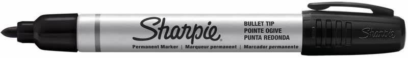 SHARPIE - Merkintäkynä,musta - SHARPIE METAL SMALL PYÖREÄKÄR