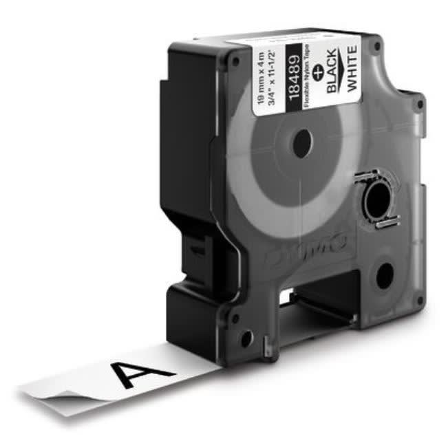 DYMO - Merkintätarra Rhino - Rhino 19 mm flexible nylon b/w