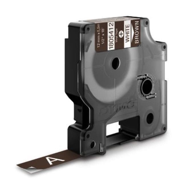 DYMO - Merkintätarra Rhino - Rhino 12 mm vinyl w/ brown