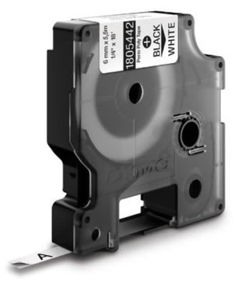 DYMO - Merkintätarra Rhino - Rhino 6 mm perm poly b / white