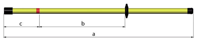 EUROLAITE - Eristyssauva - Työmaadoitussauva 1500 mm