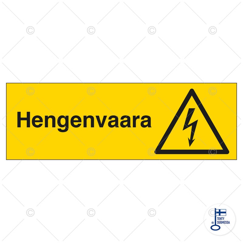 SUOMEN TURVAKAUPPA - Merkintäkilpi - Hengenvaara 300x100 ALU