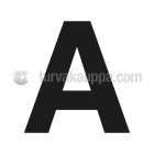 SUOMEN TURVAKAUPPA - Merkintätarra - Irtokirjain A Tarra 100mm