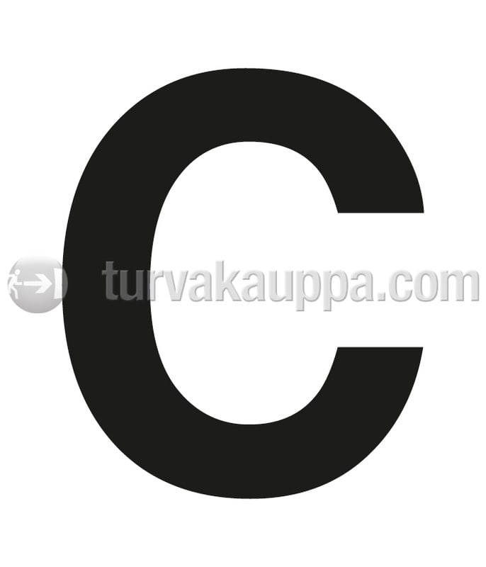 SUOMEN TURVAKAUPPA - Merkintätarra - Irtokirjain C Tarra 100mm