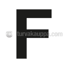 SUOMEN TURVAKAUPPA - Merkintätarra - Irtokirjain F Tarra 100mm