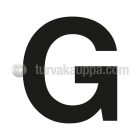 SUOMEN TURVAKAUPPA - Merkintätarra - Irtokirjain G Tarra 100mm