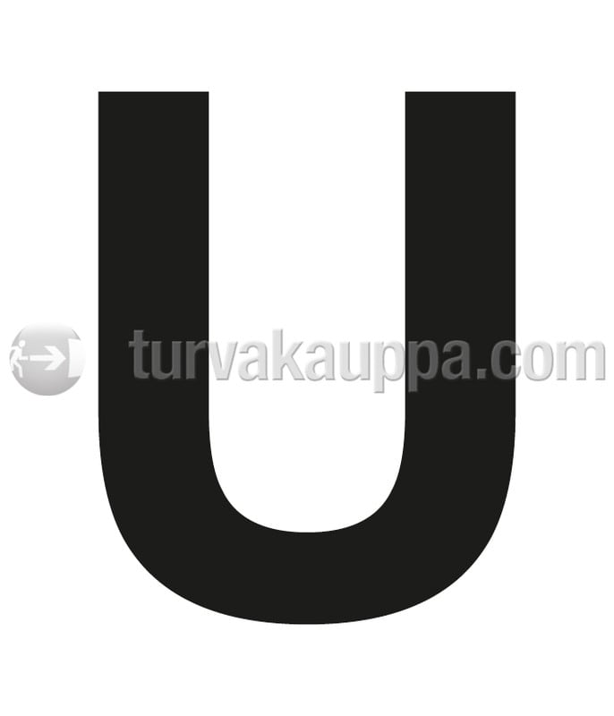 SUOMEN TURVAKAUPPA - Merkintätarra - Irtokirjain U Tarra 100mm