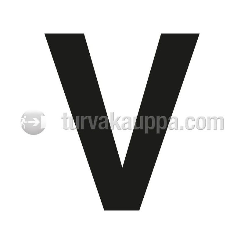 SUOMEN TURVAKAUPPA - Merkintätarra - Irtokirjain V Tarra 100mm