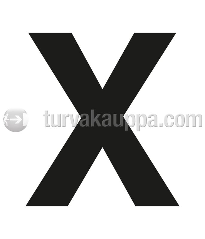 SUOMEN TURVAKAUPPA - Merkintätarra - Irtokirjain X Tarra 100mm