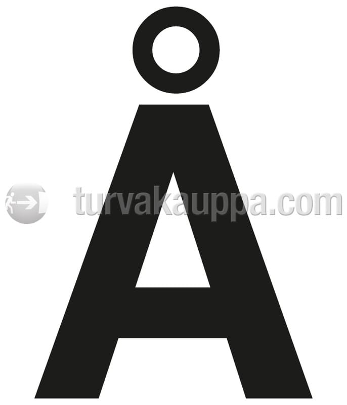 SUOMEN TURVAKAUPPA - Merkintätarra - Irtokirjain Å Tarra 100mm