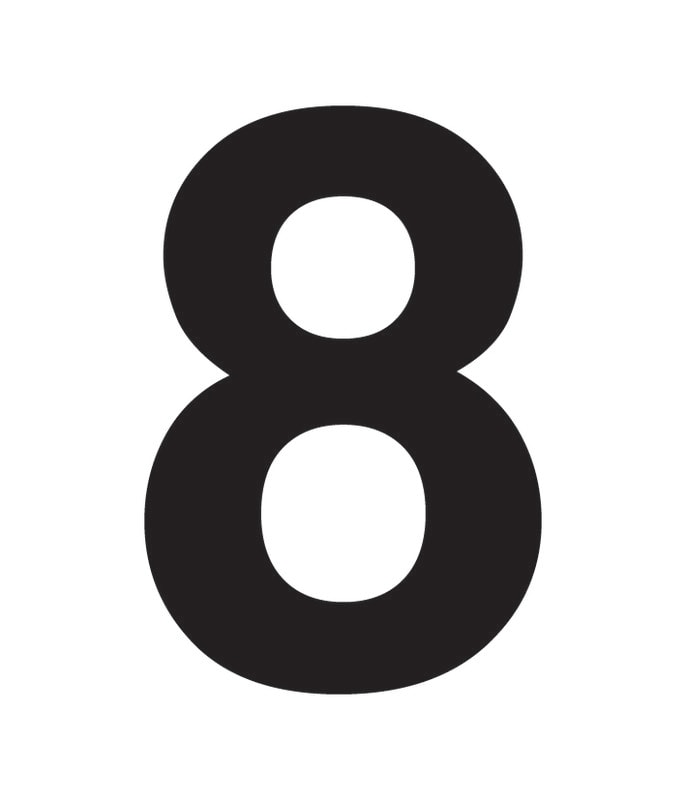 SUOMEN TURVAKAUPPA - Merkintätarra - Irtonumero 8 Tarra 100mm