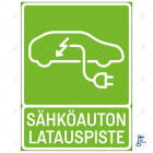 SUOMEN TURVAKAUPPA - Merkintäkilpi 400x600KAL - Sähköauton lataus