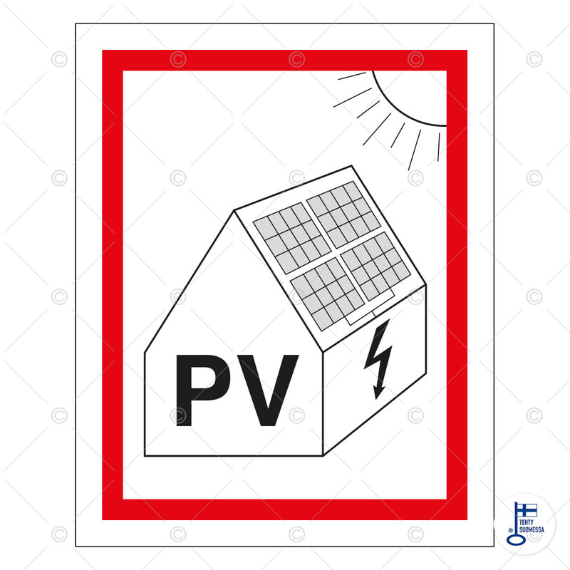 SUOMEN TURVAKAUPPA - Merkintätarra 80x100TA - Aurinkosähköjärjestelmä