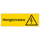 SUOMEN TURVAKAUPPA - Merkintäkilpi 300x120ALU - Hengenvaara (vaaka)