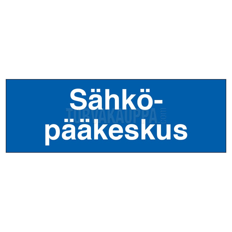 SUOMEN TURVAKAUPPA - Merkintäkilpi 300x100ALU - Sähköpääkeskus