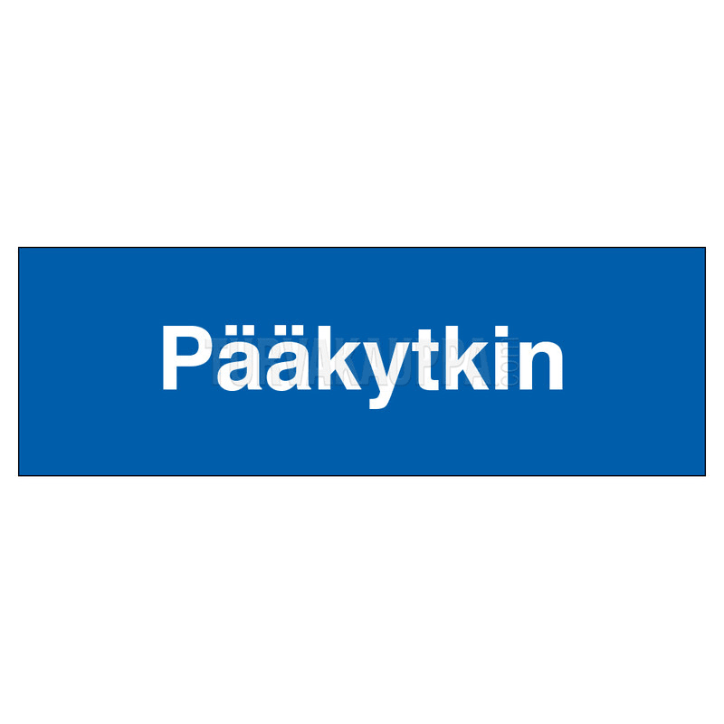 SUOMEN TURVAKAUPPA - Merkintätarra 100x40TA - Pääkytkin