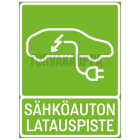 SUOMEN TURVAKAUPPA - Merkintäkilpi 300x400KAL - Sähköauton lataus