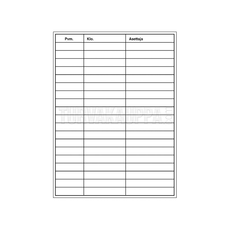 SUOMEN TURVAKAUPPA - Merkintätarra - Lisätarra kilvelle 6429651